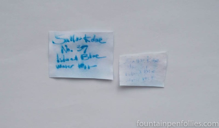 Sailor Kobe No. 37 Island Blue water resistance