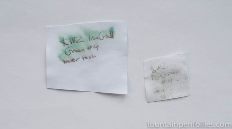 KWZ Iron Gall Green #4 water resistance