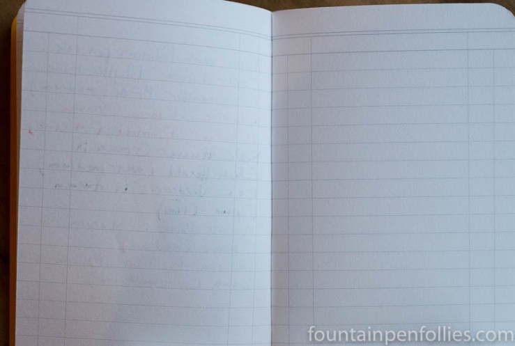 Field Notes Utility Edition paper reverse side