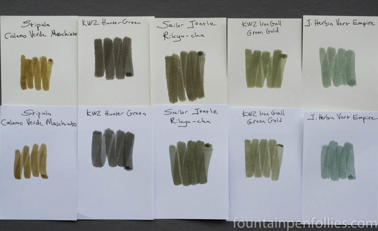 KWZ Hunter Green swab comparison
