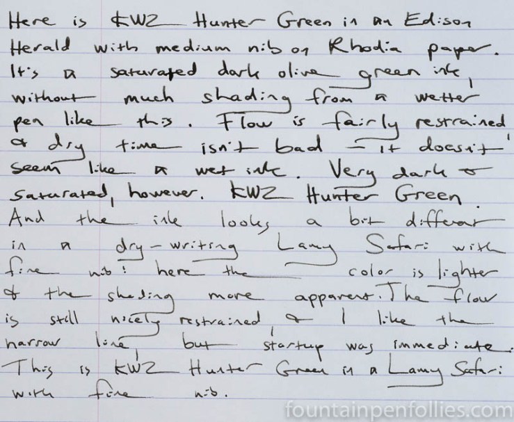 KWZ Hunter Green writing sample