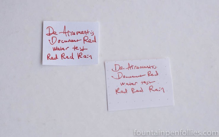 De Atramentis Document Red writing sample