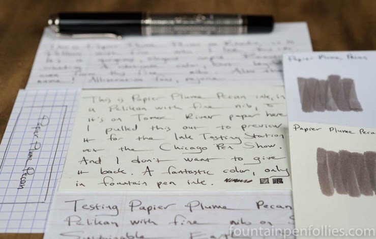 Papier Plume Pecan writing samples