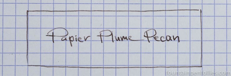 Papier Plume Pecan writing sample