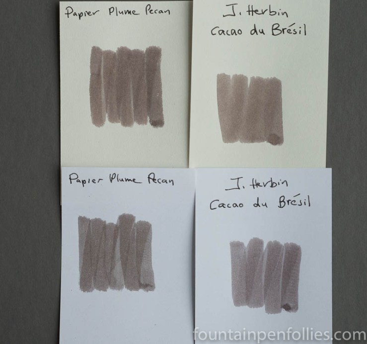 Papier Plume Pecan swab comparison