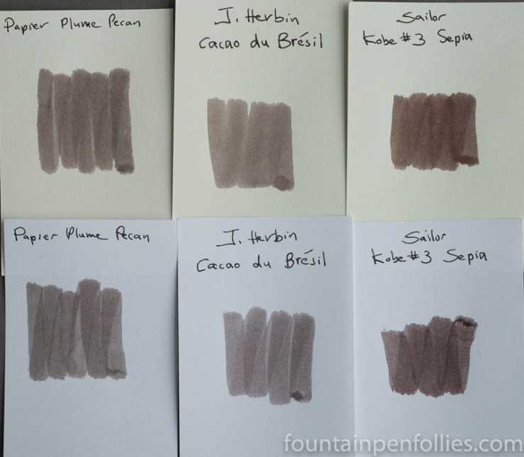 Papier Plume Pecan swab comparison