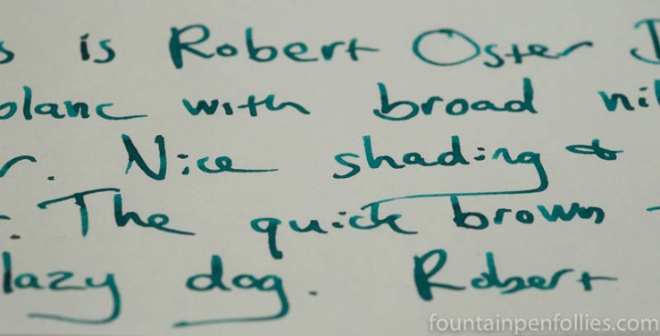Robert Oster Deep Sea writing sample