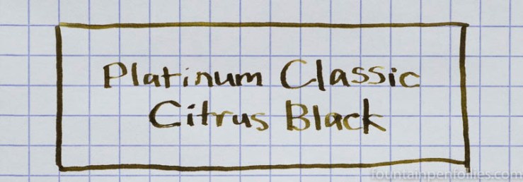 Platinum Citrus Black writing sample