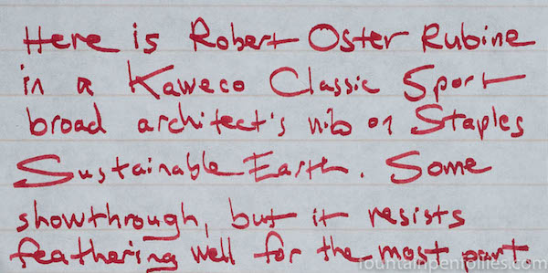 Robert Oster Rubine writing sample