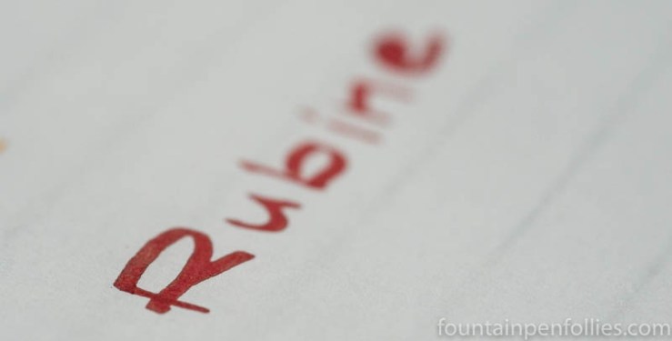 Robert Oster Rubine writing sample