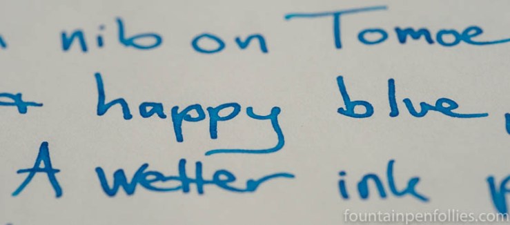 Papier Plume Peacock writing sample