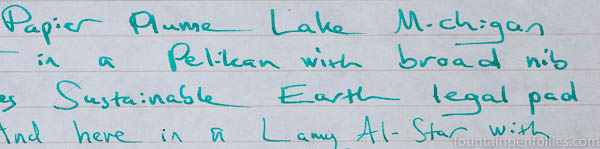 Papier Plume Lake Michigan Summer writing sample
