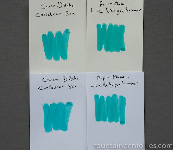 Papier Plume Lake Michigan Summer swabs comparison