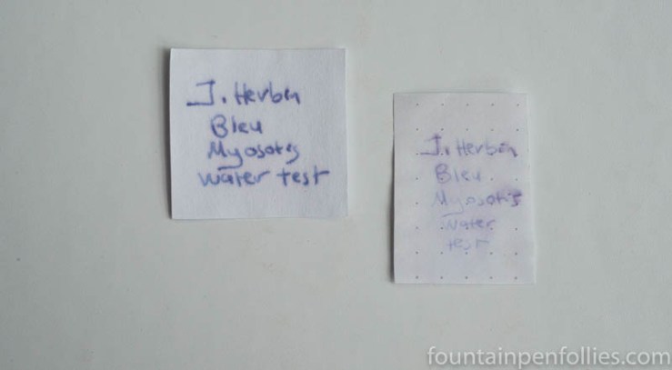 J. Herbin Blue Myosotis water resistance