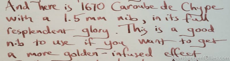 J. Herbin Caroube de Chypre writing sample