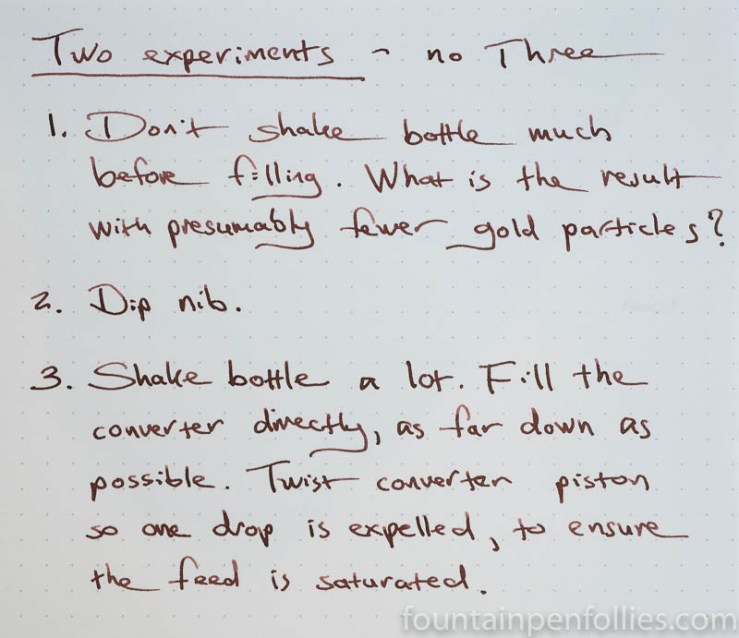 J. Herbin Caroube de Chypre writing sample