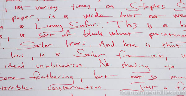 Sailor Irori writing sample