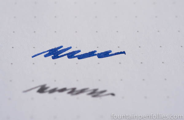 Diamine Blue Flame writing sample
