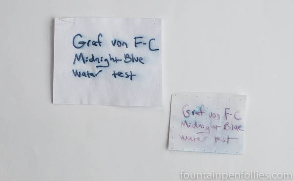 Graf von Faber-Castell Midnight Blue water resistance