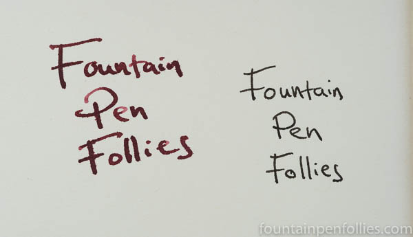 Field Notes Dime Novel fountain pen ink test