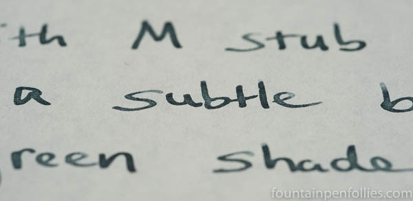 Papier Plume Bayou Nightfall writing sample