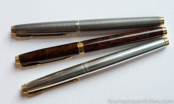 Parker 75 Sterling Silver Plain, Thuya Laque, Sterling Silver Ciselé