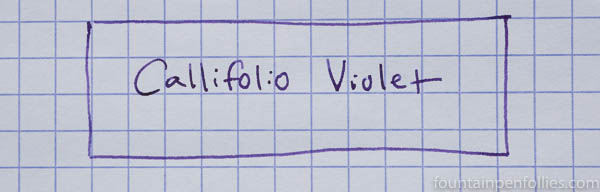 Callifolio Violet writing sample