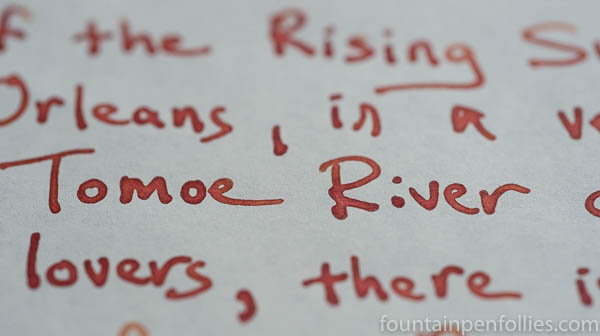 Papier Plume House of the Rising Sun writing sample