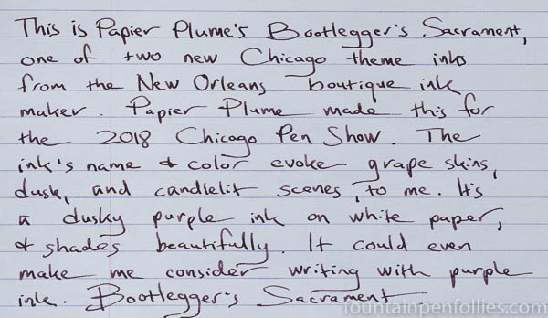 Papier Plume Bootlegger's Sacrament