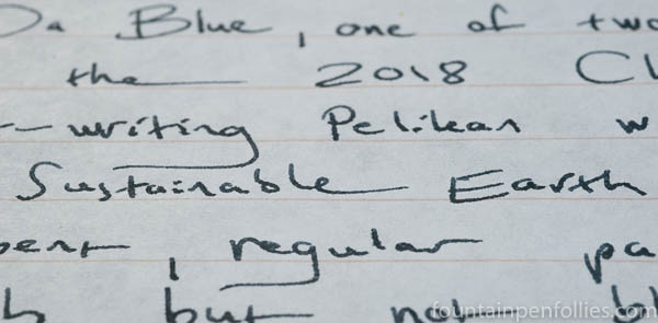 Papier Plume Da Blue writing sample