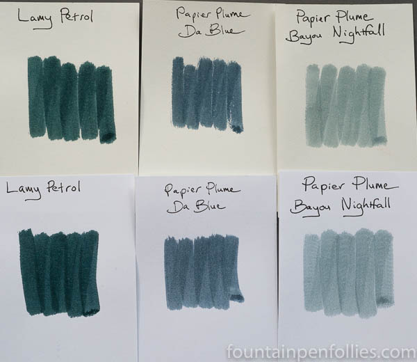 Papier Plume Da Blue swabs comparison