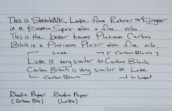 Rohrer & Klingner SketchINK Lotte writing sample