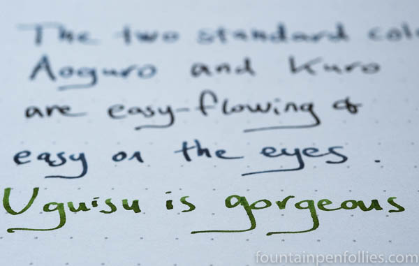 Taccia ink writing samples