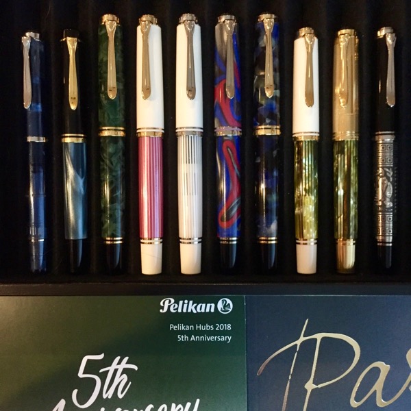 assorted Pelikan fountain pens