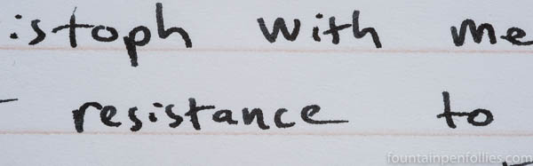 Taccia Kuro ink writing sample