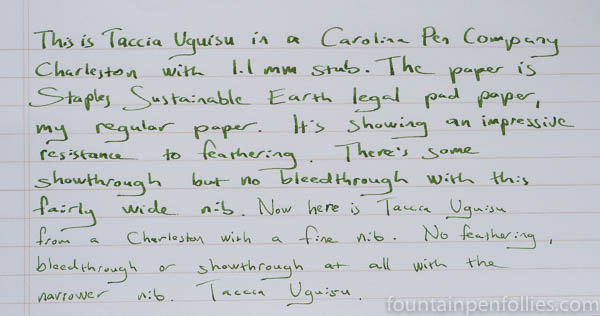 Taccia Uguisu writing sample