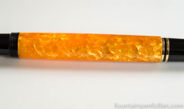 Pelikan M600 Vibrant Orange fountain pen barrel