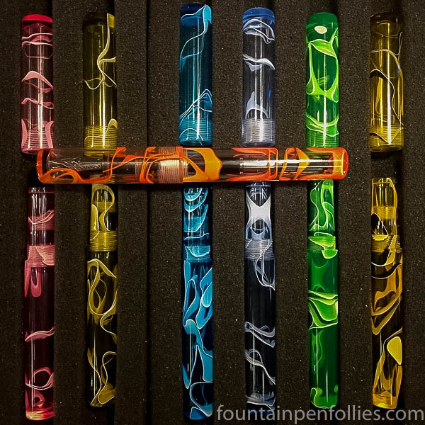 Mike Allen Woodshed Pen Co. colored demonstrators