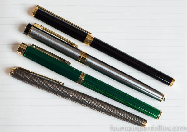 Parker 75, Sheaffer Targa, Dryden Designs Modern Classic, S.T. Dupont Laque de Chine