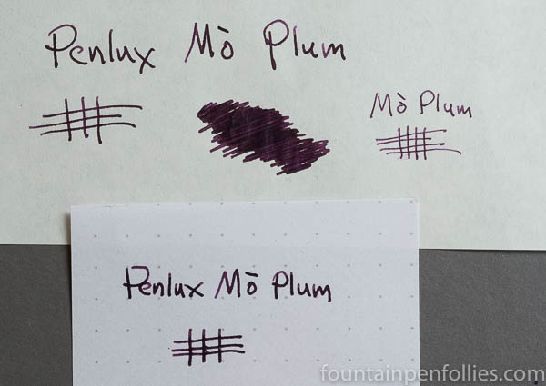 Penlux Mo Plum writing sample