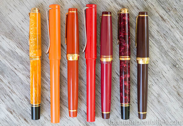 Sailor Professional Gear Fire with comparison pens