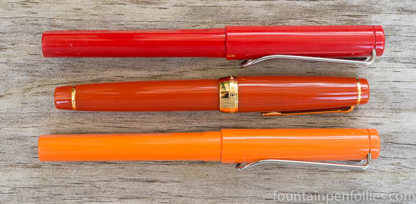 Sailor Professional Gear Fire with Lamy Safari red and orange